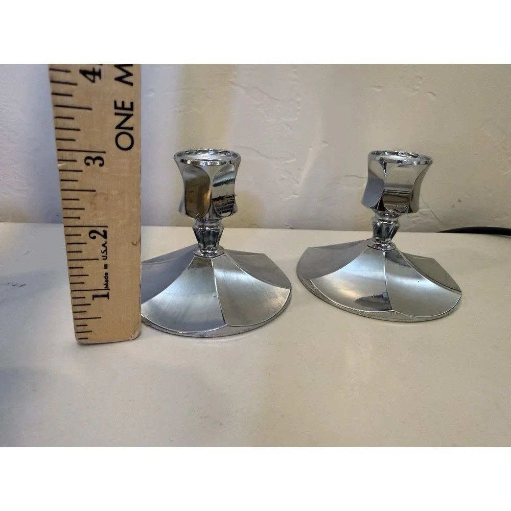 Vintage Irvinware Set of 2 Candlesticks 3